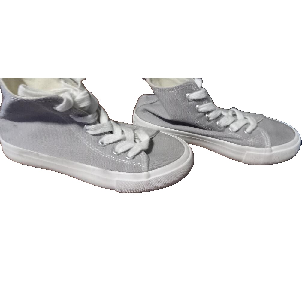 Opoee Fashion Toddler Kids Shoes Size 33=Us Sz 1.5 High Top Gray Sneakers